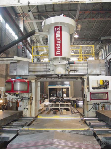 2001 masco bridgemaxx gantry type 2 pallet universal vertical machining center vert horizontal atc sn 0105 1053