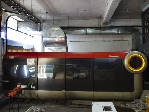 Front view of amada lc3015f1nt machine