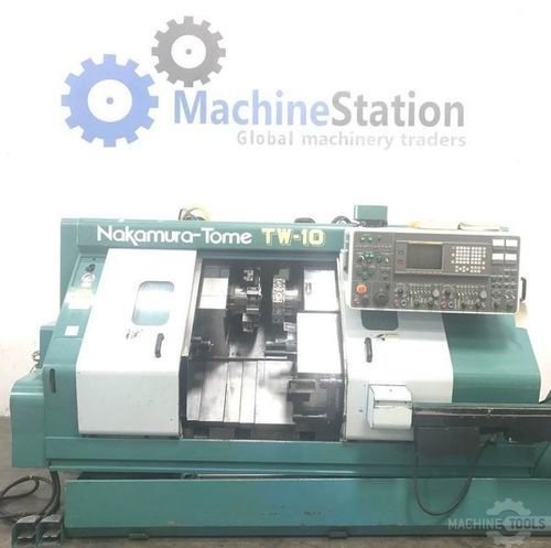 Used nakamura tw 10 multi axis twin turret cnc turning center main