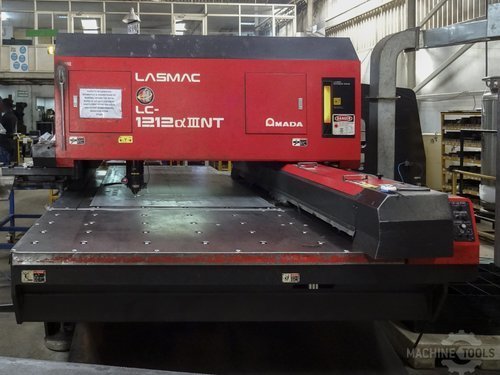 Front view of amada lc 1212 a3 nt machine