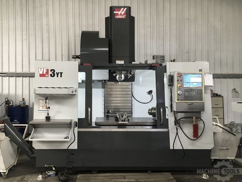 Front view of haas vf 3yt 50 machine