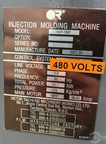 FORTUNE VSP-180 Injection Molding Machines Used - Excellent #603073 ...