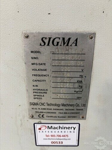SIGMA CNC SDV-3219 立型マシニングセンタ 中古品 - 良いです 661751 - MachineTools.com