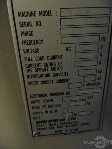 MORI SEIKI NT-5400 DCG-1800SZ 5-Axis or More CNC Lathes #522182