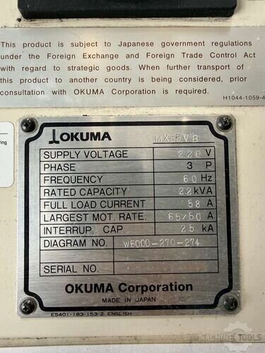 OKUMA MX-55VB Vertical Machining Centers #680558 - MachineTools.com