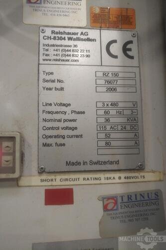 REISHAUER RZ 150 Gear Grinders #699281 - MachineTools.com